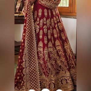 Red lengha Pakistani Indian dress